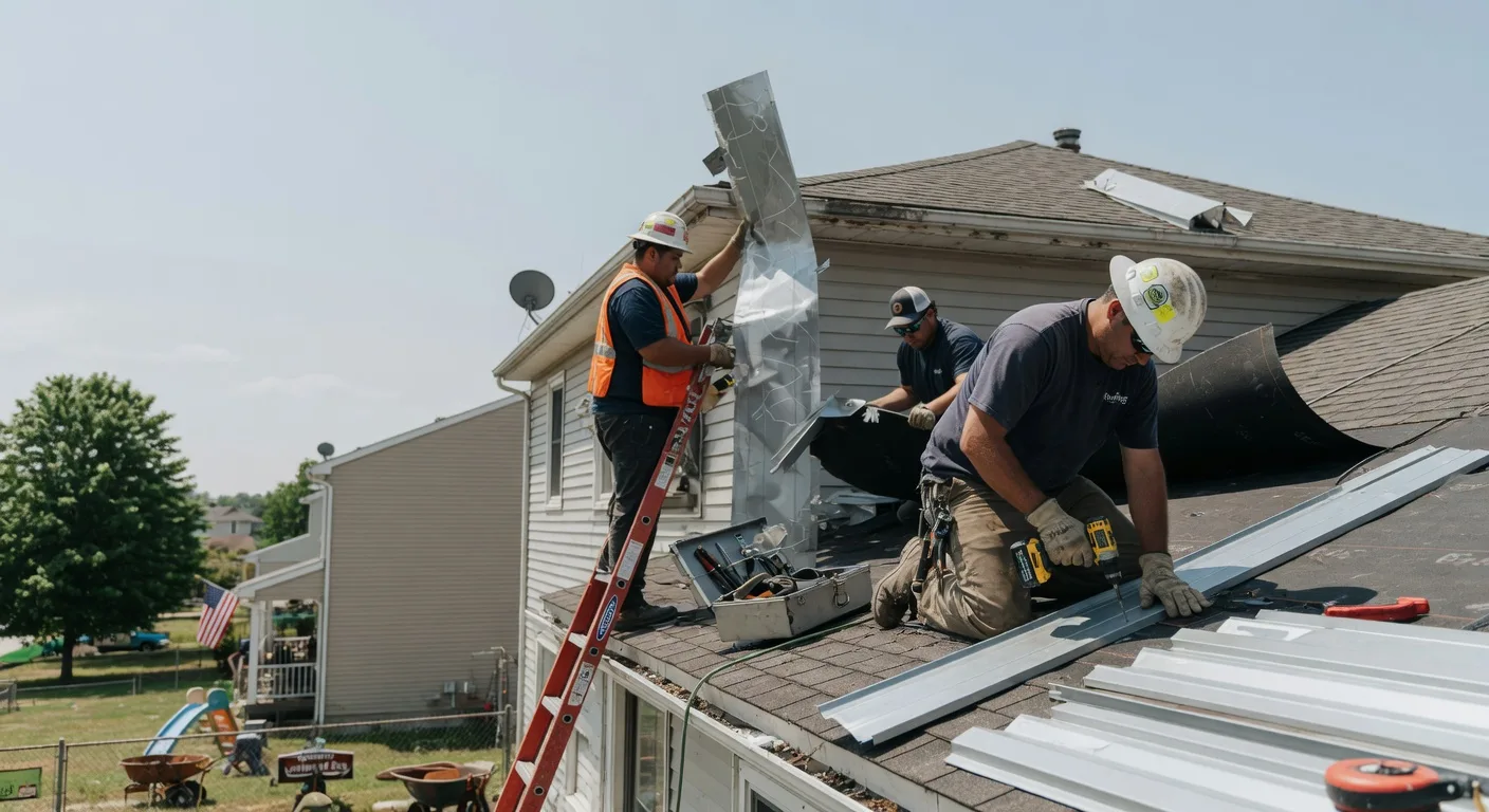 Storm Damage Metal Roof Repair in Cherry Creek, NY